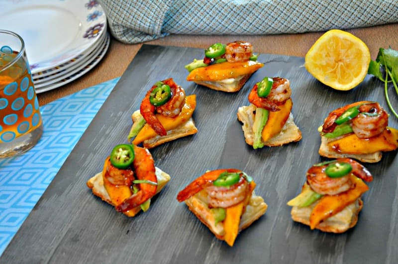 Mango Chili Tamarind Shrimp Pastry Bites