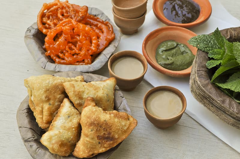 Jalebis and Samosa