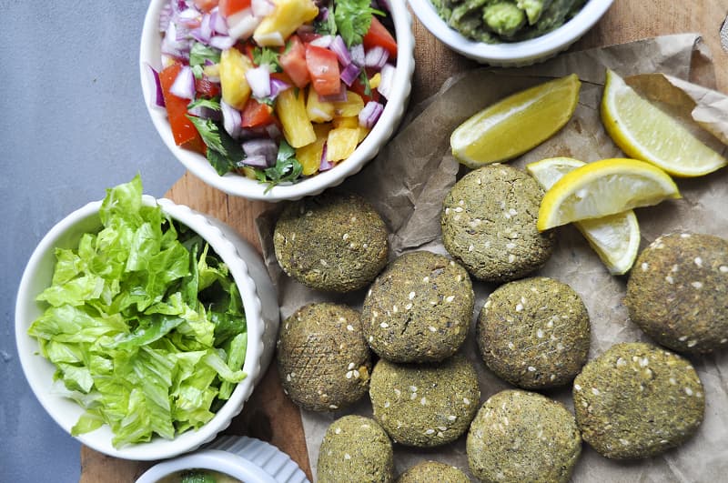 Air Fried Bengal Gram Falafel