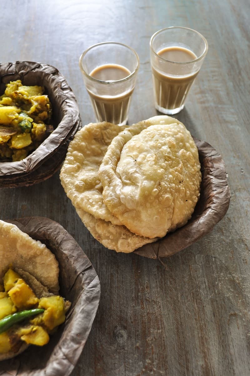 Lentil Stuffed Deep Fried Bread