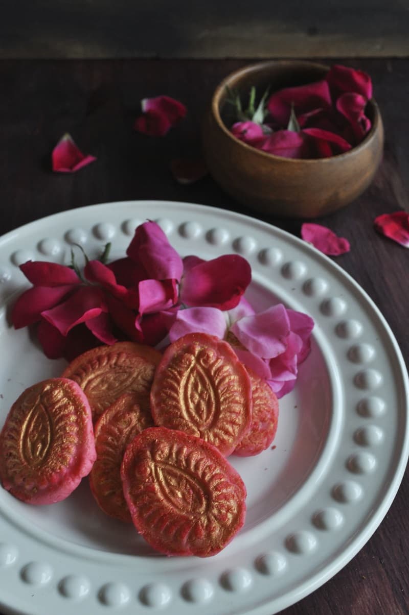 Rose Flavored Bengali Sandesh