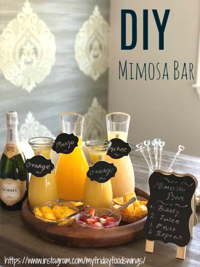 Easy DIY Mimosa Bar - Flour On My Face