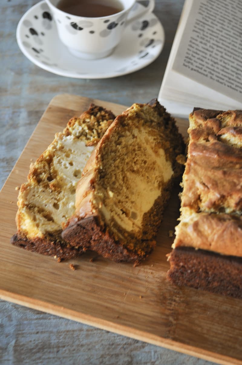 Pumpkin Cream Cheese Marble Bread