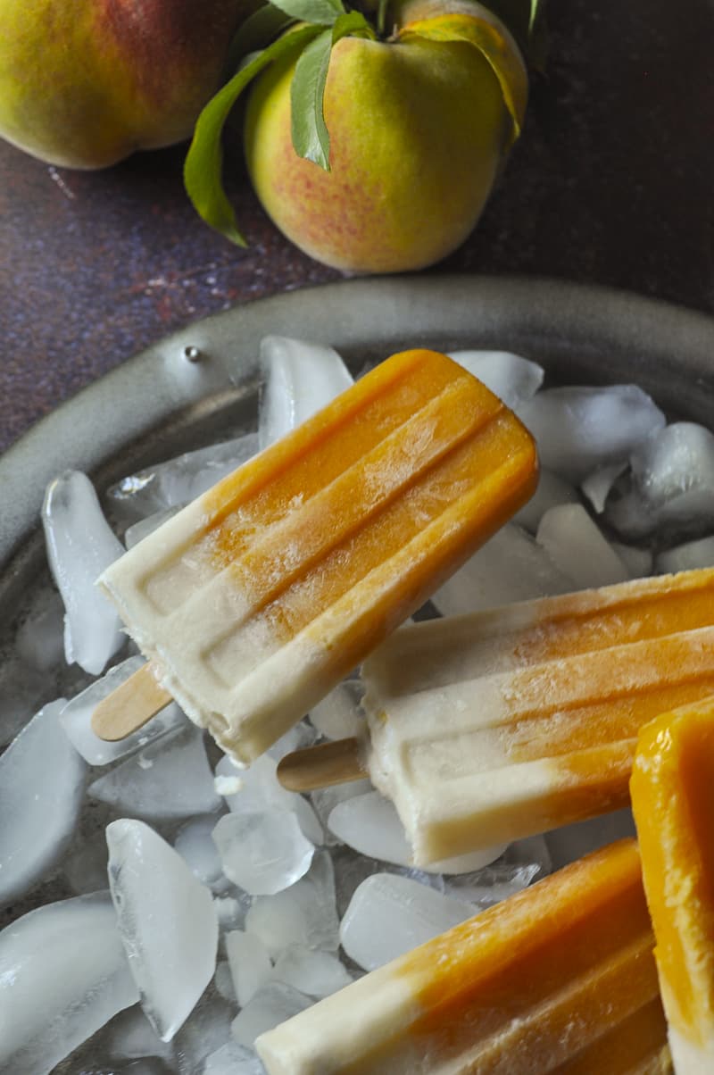 3 Ingredients Peach Popsicles Recipe