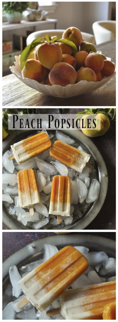 Icy Peach Popsicles
