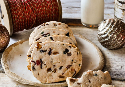 White Chocolate Glazed Espresso Eggnog Madeleines