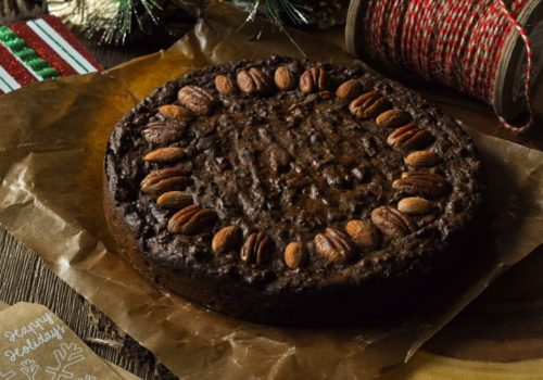 Caribbean Black Rum Cake for Christmas